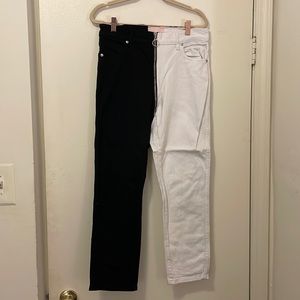Revice Denim Black and White Ying Yang Jeans